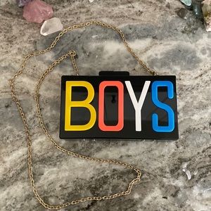 Hard square clutch purse